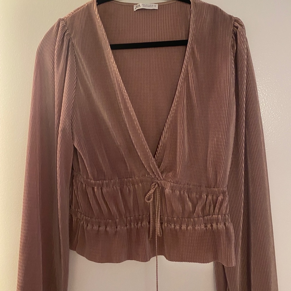 ZARA cropped blouse